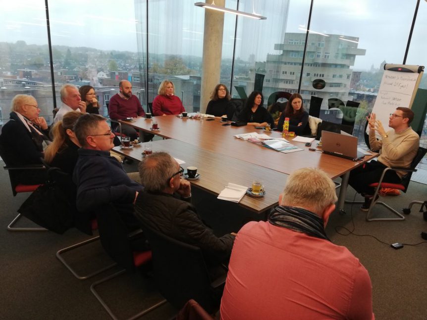 Projects' staff at the meeting room