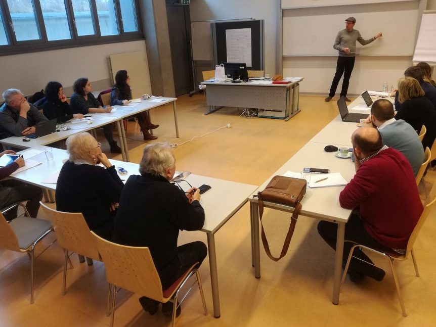 Project staff in the meeting room