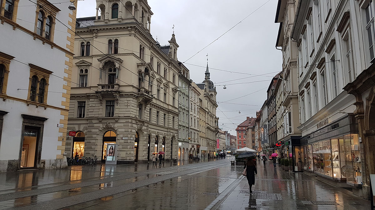 Rainy day in Graz